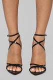 Straps Away Heeled Sandal - Black