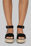 Foxy Flat Sandal - Black