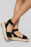 Foxy Flat Sandal - Black