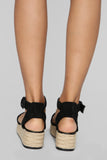 Foxy Flat Sandal - Black