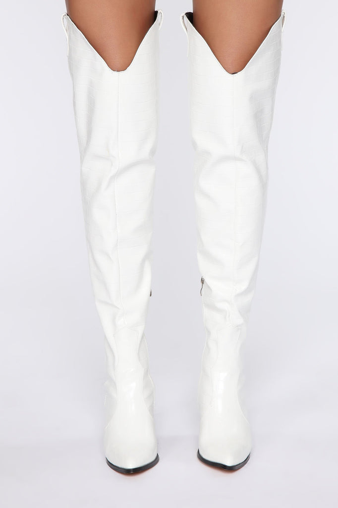Wild Ride Heeled Boot - White