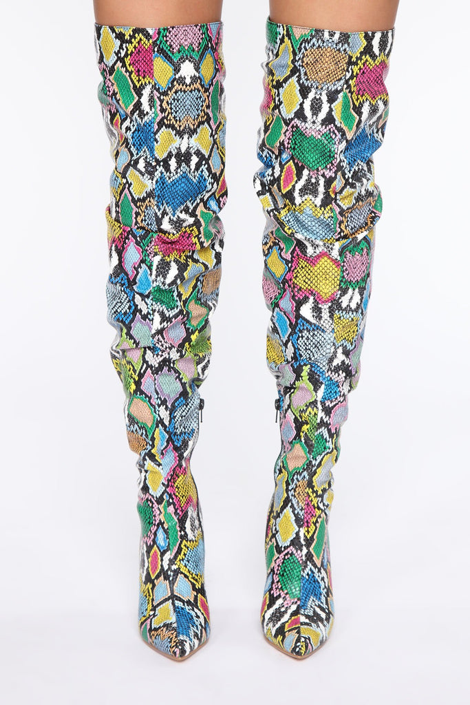 A Boss Status Heeled Boots - Multi Color
