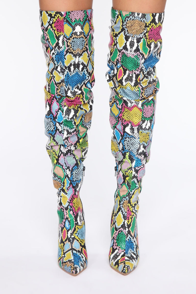 A Boss Status Heeled Boots - Multi Color
