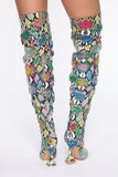 A Boss Status Heeled Boots - Multi Color