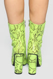 Midnight Lover Boot - Neon Yellow