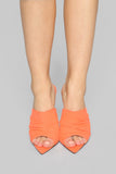 Outspoken Heeled Sandal - Orange
