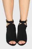Key To Your Heart Booties - Black