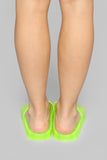Perfect Timing Slides - Neon Yellow