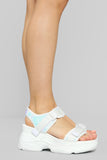Walking On Air Flat Sandal - White