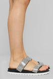 Call Me Later Flat Sandals - Black