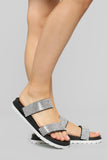 Call Me Later Flat Sandals - Black