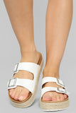 Love You Always Flat Sandals - White