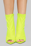 No Promises Booties - Neon Yellow