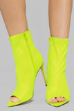 No Promises Booties - Neon Yellow