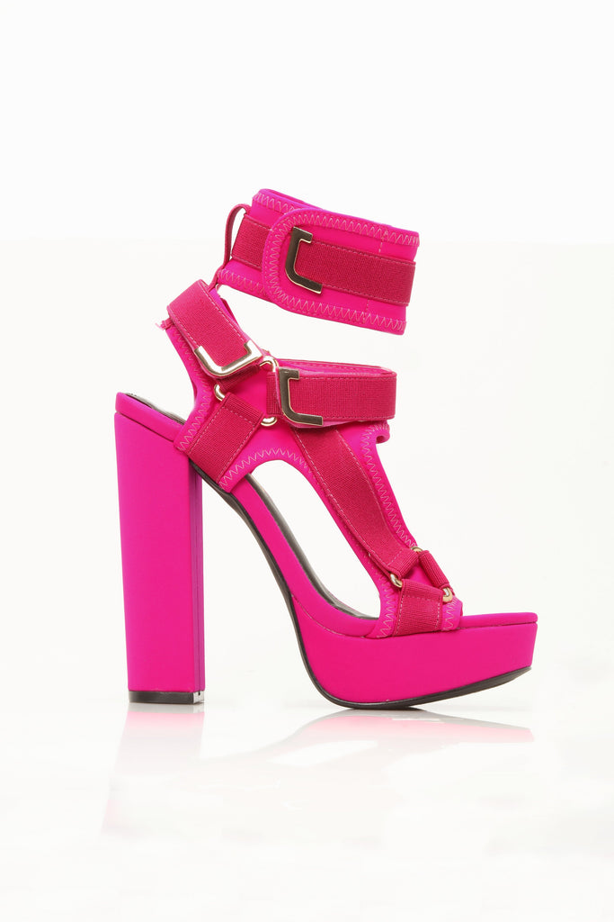 Head In The Clouds Platform Heel - Fuchsia