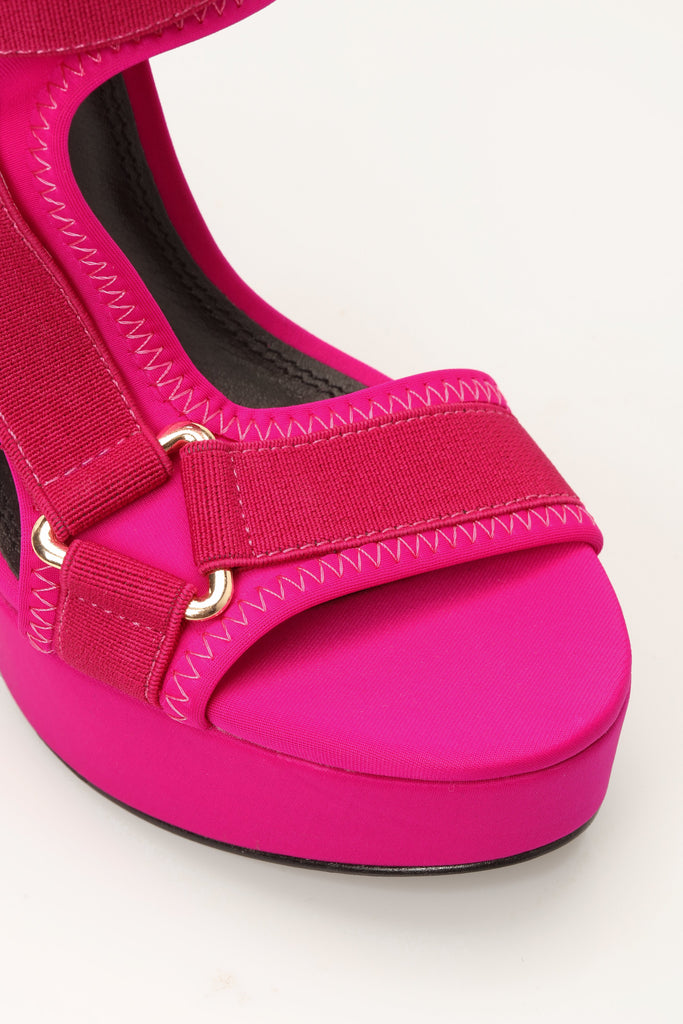 Head In The Clouds Platform Heel - Fuchsia