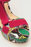 Head In The Clouds Platform Heel - Mutli Snake