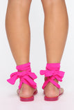 Summer Love Flat Sandal - Fuchsia