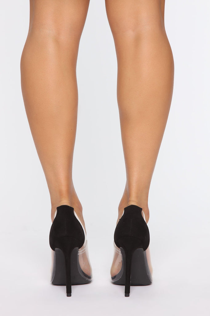 Clearly Missing Out Pumps - Black