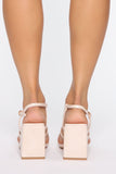 Aren't You Fab Heeled Sandals - Nude