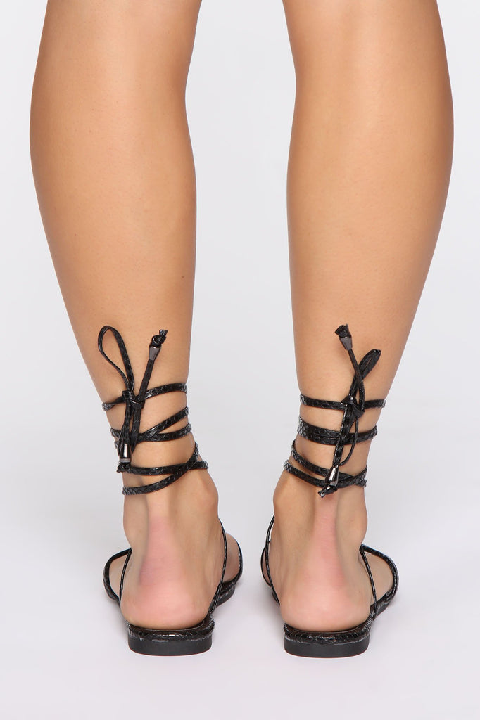 Don't Even Worry About it Sandals - Black