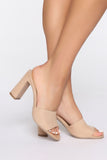 Mule Breaker Heel Sandal - Nude