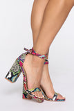 Deliciously Divine Heeled Sandals - Multi Color