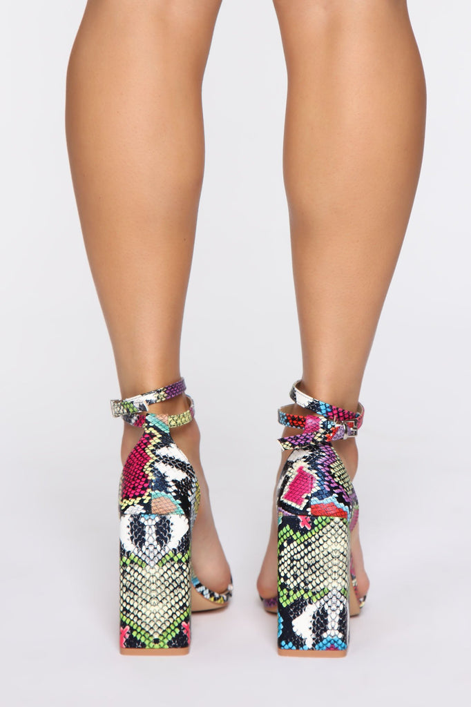 Deliciously Divine Heeled Sandals - Multi Color