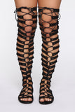 Ready Set Go Gladiator Sandals - Black