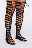 Ready Set Go Gladiator Sandals - Black