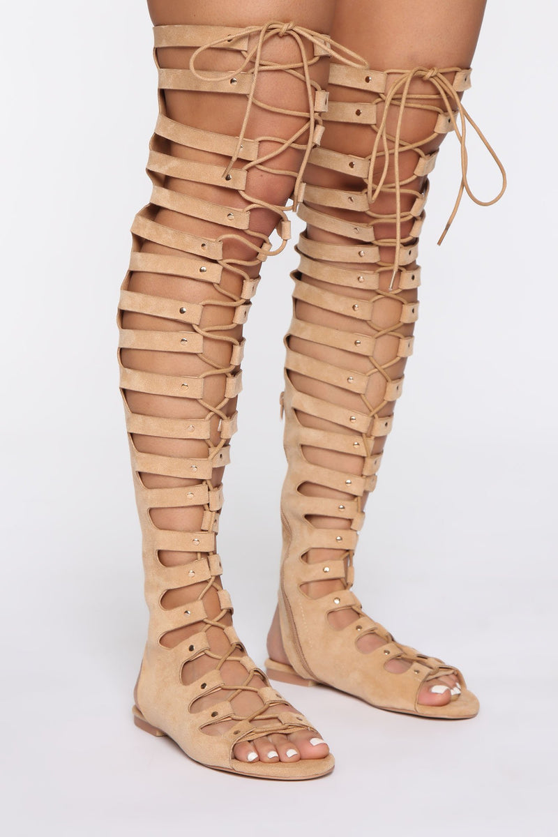 Ready Set Go Gladiator Sandals - Beige