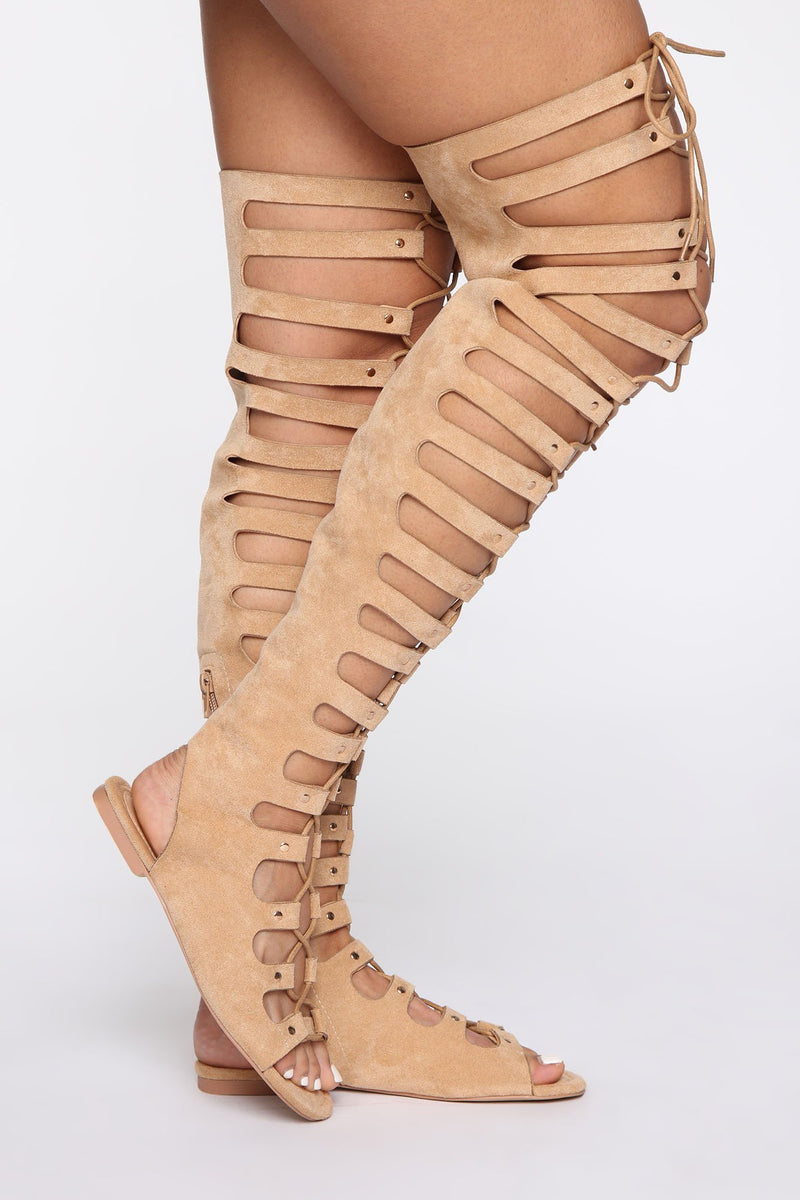 Ready Set Go Gladiator Sandals - Beige