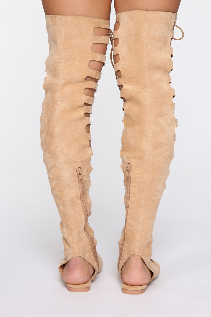Ready Set Go Gladiator Sandals - Beige