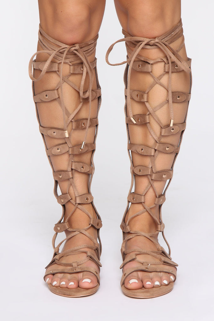 For All We Know Gladiator Sandals - Beige