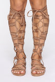 For All We Know Gladiator Sandals - Beige