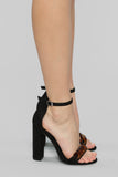 Give and Take Heeled Sandals - Black