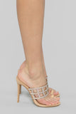 Bling It Out Heeled Sandal - Nude