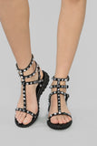 Rockstar Flat Sandal - Black