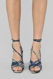No Obstacles Heeled Sandals - Blue