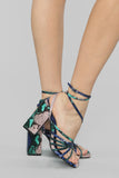 No Obstacles Heeled Sandals - Blue