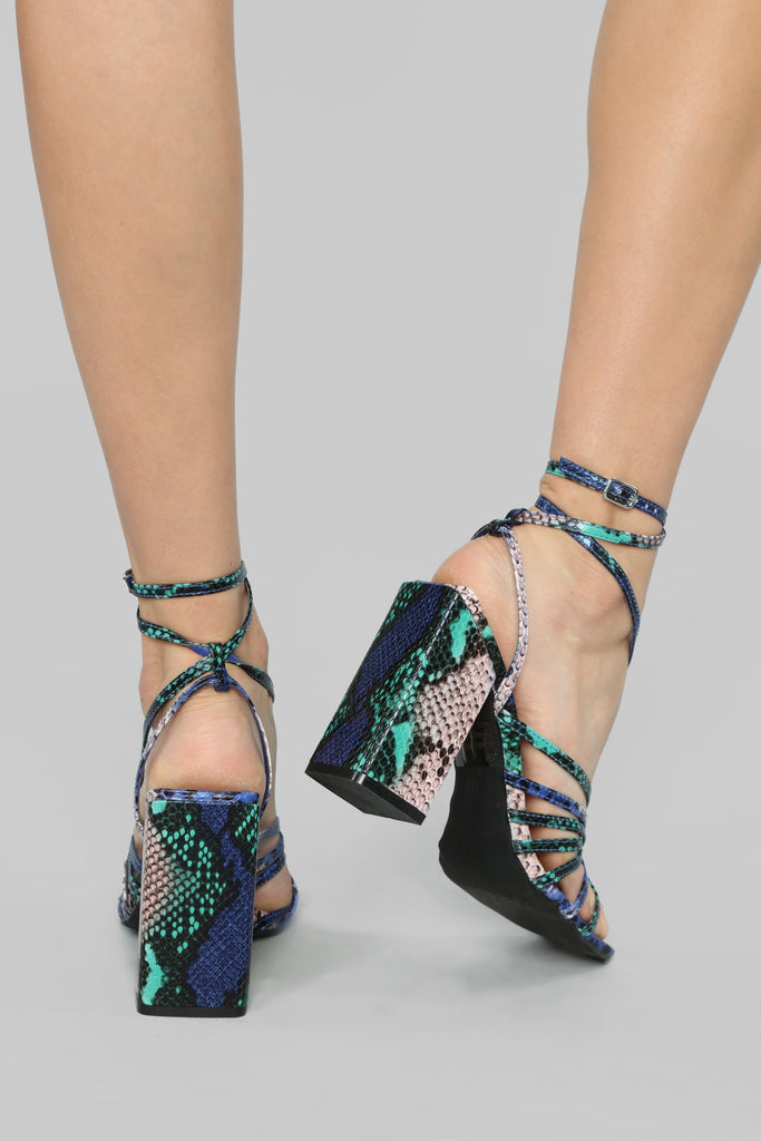 No Obstacles Heeled Sandals - Blue