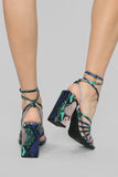 No Obstacles Heeled Sandals - Blue