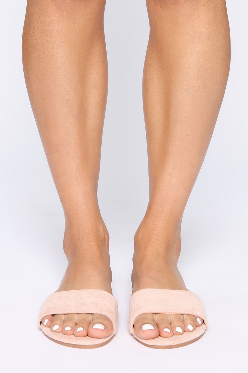 Be Cautious Flat Sandals - Nude