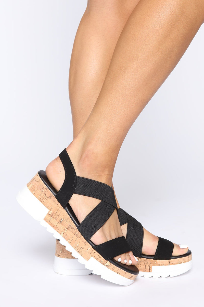 We Can Do Anything Sandals - Black