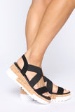 We Can Do Anything Sandals - Black