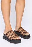 Animal Behavior Flat Sandal - Leopard