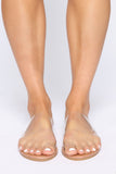 It's Obvious Clear Flat Sandal - Clear