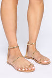 Cleo Flat Sandals - Gold