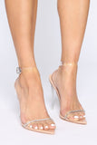 Breaking Rules Heeled Sandals - Nude