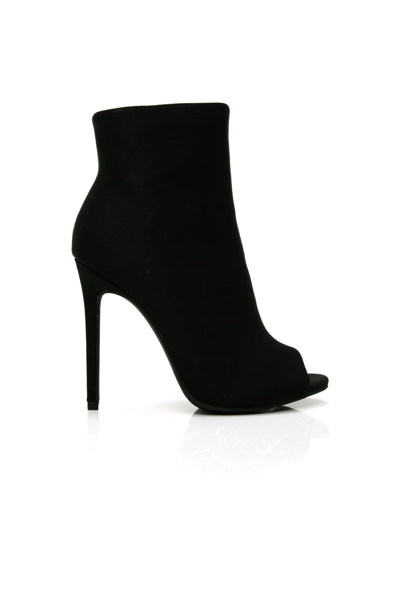 Steady Peepin Bootie - Black